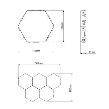 10 PCS DIY Quantum Light Touch Sensitive Sensor Night Lamp Modular Hexagonal LED Magnetic Lights Wall Lamp night light